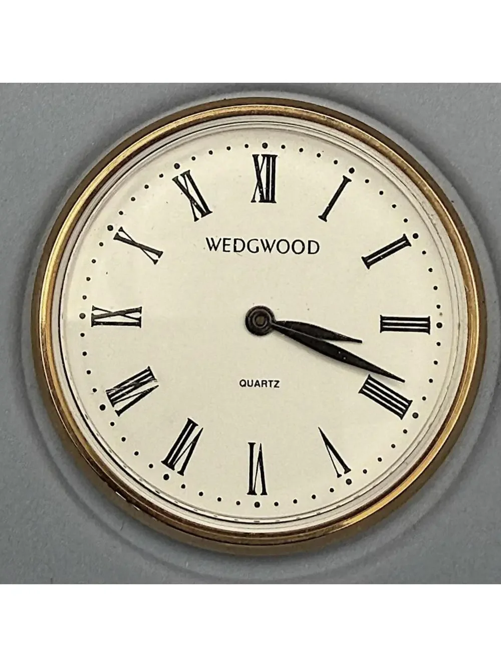 Vintage Wedgwood Jasperware Blue Mantel Clock Cherub Quartz Clock England